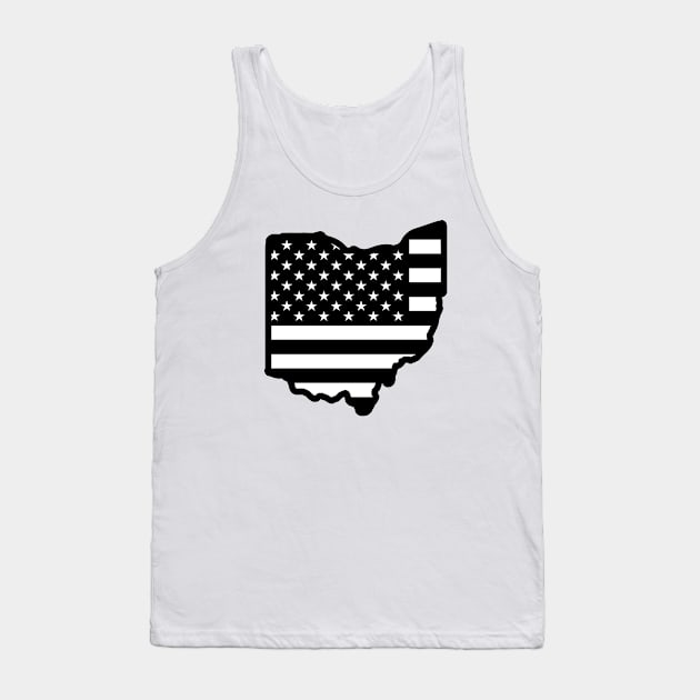 Black and White Ohio Flag Tank Top by DarkwingDave